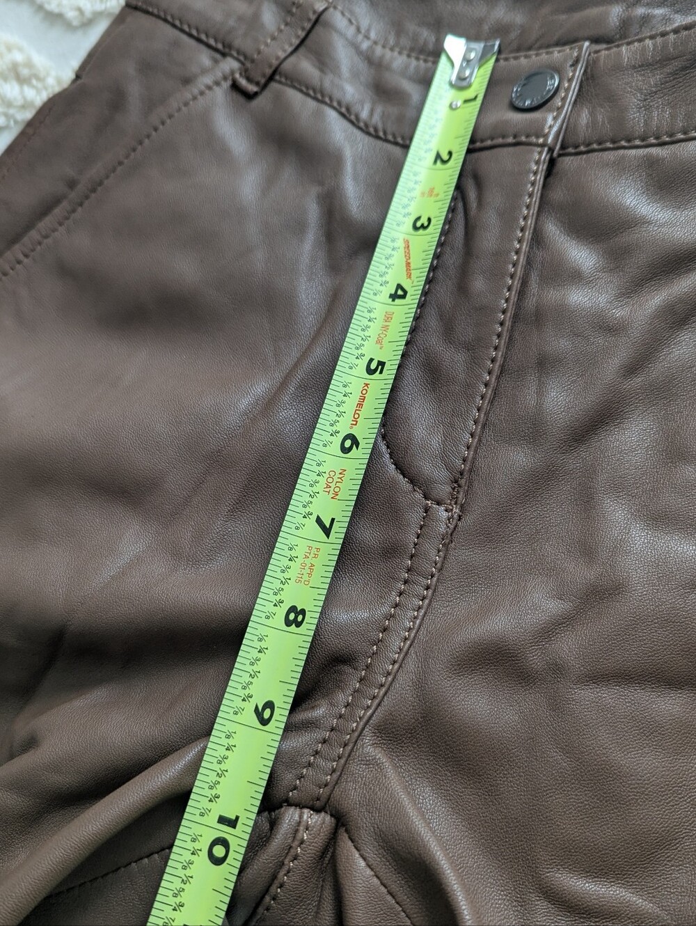 Bod & Christensen Brown 100% Leather Cargo Pants Size 2 - Picture 5 of 8